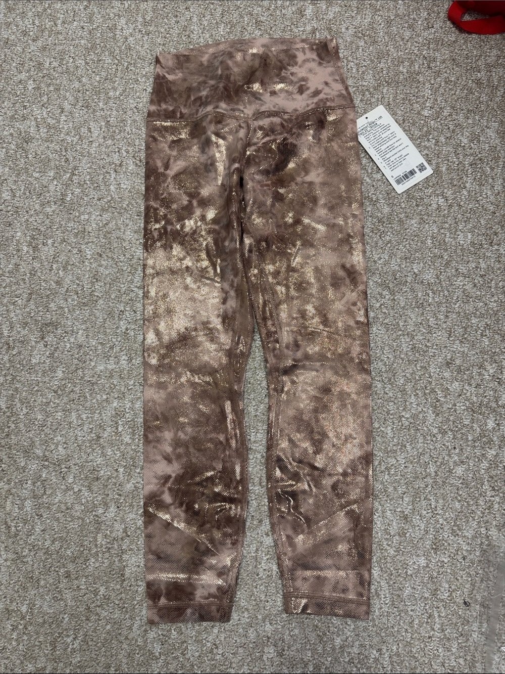 lululemon athletica Metallic Rose Bronze Leggings 25”